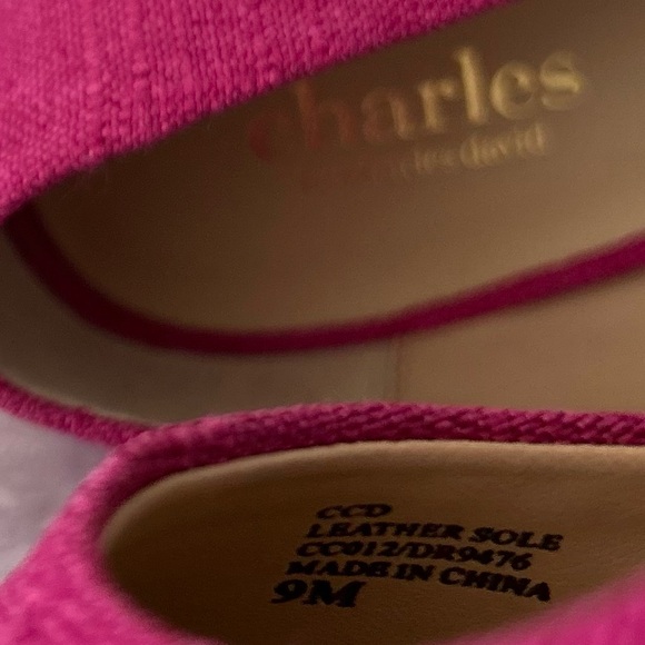 Charles by Charles David Plateau Magenta Linen Pumps, 9 NWOT - Picture 3 of 8